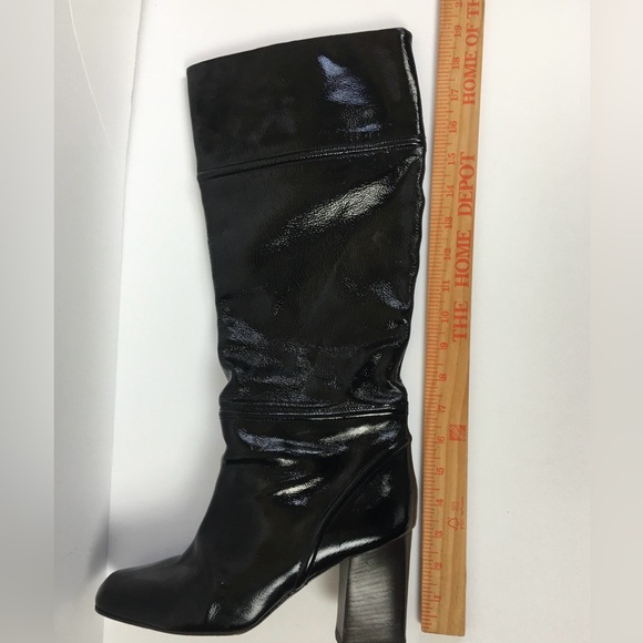 MARNI Made In Italy Designer Patent Leather Knee Boots In Black Size 41 (US11) - Picture 11 of 14